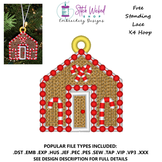 Free Standing Lace Winter Village Christmas Tree, Machine Embroidery Designs, Christmas Village Tree, 3d FSL, No Sewing Required, 4X4 Hoop