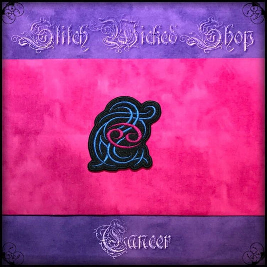 Cancer Tribal Zodiac, Fully Embroidered Patch - Stitch Wicked Shop