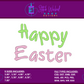Happy Easter Text Machine Embroidery Design, Digital Download - Stitch Wicked Shop