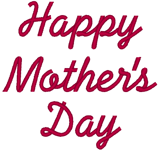 Happy Mother's Day Machine Embroidery Design, Script Font Machine Embroidery, Mother's Day Gift Embroidery, Digital Download, 10 Sizes