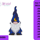 Gnome Machine Embroidery Design, Moon Gnome Embroidery Pattern, Gnome with Moon Wizard Hat, Gnome Pattern, Gnome Design, Gnome DIY Pattern - Stitch Wicked Shop